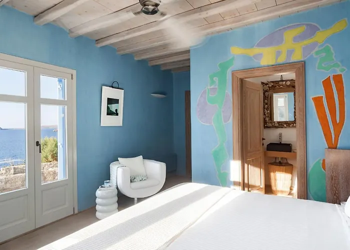 Excellent Mykonos Psarrou Delta 5 Bedrooms Stunning Sea Views Psarrou فيلة *