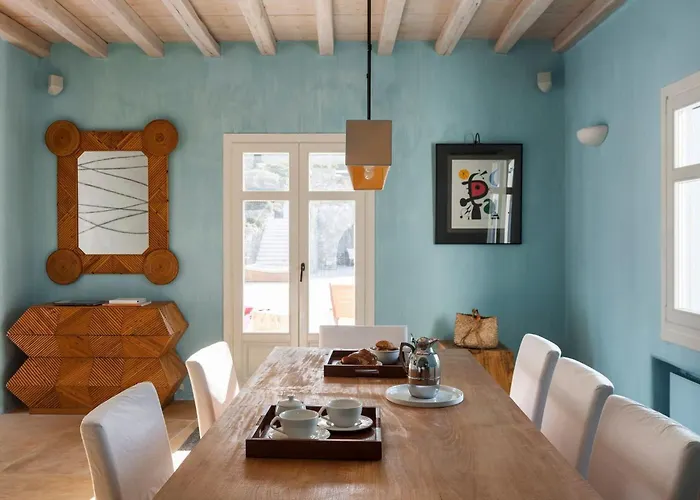 Excellent Mykonos Psarrou Delta 5 Bedrooms Stunning Sea Views Psarrou فيلة *