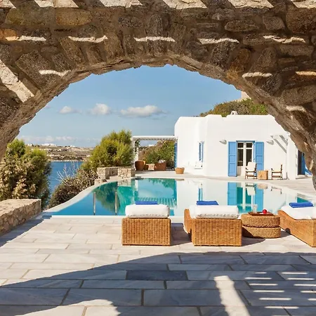Excellent Mykonos Psarrou Delta 5 Bedrooms Stunning Sea Views Villa Mykonos Town
