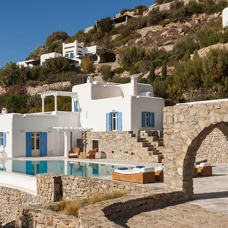 Excellent Mykonos Psarrou Delta 5 Bedrooms Stunning Sea Views Villa Mykonos Town
