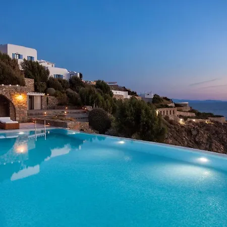 Excellent Mykonos Villa Villa Psarrou Delta 5 Bedrooms Stunning Sea Views Psarrou Mykonos Town